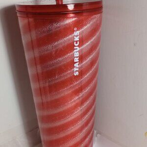 Starbucks Holiday Collection 24oz ift Wrap, Candy Cane tumbler